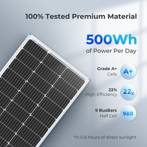 renogy 100 w solar panel with specs