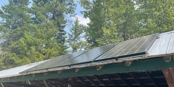 Second solar array on shed.