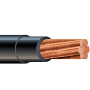 6 AWG exposed copper wire with black nylon