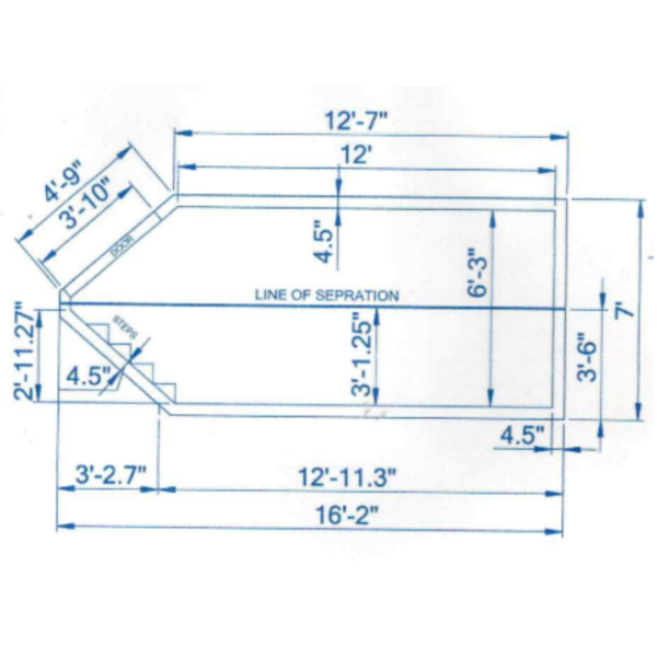 concrete root cellar dimensions
